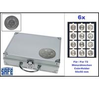 SAFE ALU Münzkoffer DDR Per 72 Rähmchen 50x50mm SAFE 234 MR 3D Plakette Smart