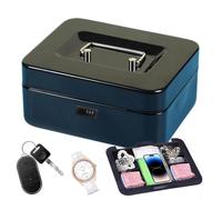 Safe and Lock Box - Cassetta di sicurezza da viaggio, con codice per banconote, carte, gioielli, chiavi