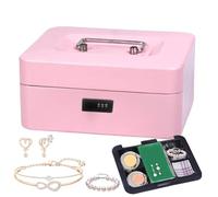 Safe and Lock Box | Scatola di sicurezza | Chiave portatile riutilizzabile con codice per carte, cambiamento, gioielli, chiavi