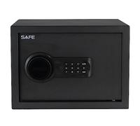 Safe - Cassaforte a mobile in acciaio nere | Taglio: laser 3D antisfondamento | Struttura monolitica | Fori di ancoraggio: a muro e a pavimento (2+2) | TASTIERA a membrana con 12 tasti (350x250x250)