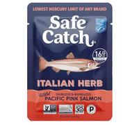 Safe Catch Pesce rosa salmone selvatico del Pacifico, erbe italiane, 73,7 g, confezione da 12