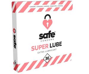 Safe Condoms *Super Lube* 36 pz Preservativi