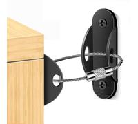 Safe Design Furniture Wall Straps, Heavy Duty Dresser Wall Strap, Furniture Safety Bracket, Decorative Secure Furniture to Wall Safety Straps, Home Indoor, Black, White, Silver Color