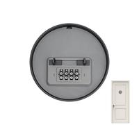 Safe Lock Box | Wall Mounted Storage Container | Effortless Installation Round Jewelry Reliable Everyday Protection Box With Lock | For Money Cash Jewelry Valuables Home Office Travel Wardrobe