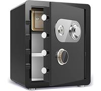 Safe Mechanical Lock Fireproof Waterproof Anti-Theft Household Steel Storage Box Lockers Heirlooms And Documents for Home Office Cash Us,45X38X33cm
