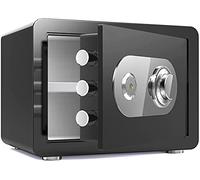 Safe Mechanical Lock Fireproof Waterproof Anti-Theft Household Steel Storage Box Lockers Heirlooms And Documents for Home Office Cash Us,25x35x25cm