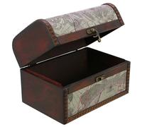 SAFE SCATOLA SCRIGNO COFANETTO DEL TESORO IN LEGNO 20x14x14 CM