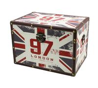 SAFE SCATOLA SCRIGNO COFANETTO DEL TESORO UNION JACK 38x26x26CM