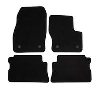 Safe Travel Tappetini per Auto in Gomma Resistenti da 3 mm con Finiture Nere, Set di 4 Clip di Sicurezza per Ford Kuga (dal 2015 in Poi)