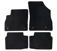 Safe Travel, Tappetini per auto su misura in resistente gomma da 3 mm con bordo nero, con clip di sicurezza, per Astra dal 2015 in poi, confezione da 4