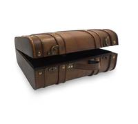 SAFE Valigetta in Legno Ideale Come Regalo di Nozze per Coppia di sposi - Cassapanca in Legno con Supporto e Manico - forziere del Tesoro dei Bambini 390 x 240 x 150 mm