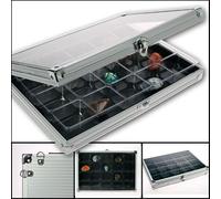 SAFE VETRINETTA ALU FORMATO COMPACT 20 SCOMPARTI PER MINERALI CRISTALLI FOSSILI