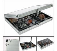 SAFE VETRINETTA ALU FORMATO COMPACT - 6 SCOMPARTI PER MINERALI CRISTALLI FOSSILI