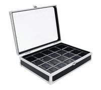 Safe Vetrinetta Compact Black nera 20 scomparti per minerali, fossili conchiglie
