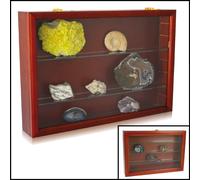 SAFE Vetrinetta in legno MIDI per minerali, cristalli