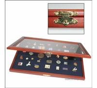 SAFE VETRINETTA IN LEGNO PER DISTINTIVI PINS SPILLE