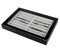 SAFE VETRINETTA IN PREGIATO LEGNO LACCATO NERO SCURO PER PENNE