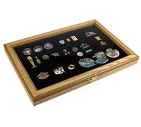 SAFE VETRINETTA PER DISTINTIVI SPILLE PINS "DESIGN WILD OAK"