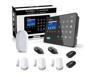 Safe2Home® Sistema di allarme radio SP310 professionale - Protezione per sabotaggio Rolling Code - Frequenza variabile tedesca GSM Sistema di allarme WLAN per casa ufficio con accessori con allarme