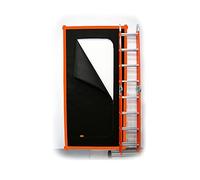 SafeCore Protezione Porta per Cantieri in Tessuto Non Tessuto di Polipropilene 120 g/m² 1 Pezzo 220 x 110 cm - Copertura Antipolvere con Cerniera Doppia per Ristrutturazioni e Lavori Edili