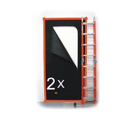 SafeCore Protezione Porta per Cantieri in Tessuto Non Tessuto di Polipropilene 120 g/m² 2 Pezzi 220 x 110 cm - Copertura Antipolvere con Cerniera Doppia per Ristrutturazioni e Lavori Edili