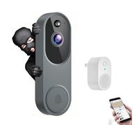 Safedoorbell, telecamera per campanello sicuro senza fili, campanello sicuro con fotocamera, campanello sicuro senza canone mensile, modo più intelligente per proteggere la tua casa, campanello video
