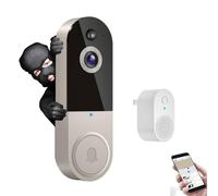 Safedoorbell, telecamera per campanello sicuro senza fili, campanello sicuro con fotocamera, campanello sicuro senza costi mensili, modo più intelligente per proteggere la tua casa, campanello video