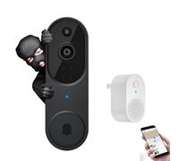 Safedoorbell, telecamera per campanello sicuro senza fili, campanello sicuro con fotocamera, campanello sicuro senza canone mensile, modo più intelligente per proteggere la tua casa, campanello video