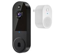 Safedoorbell The Smarter Way To Protect Your Home, Safe Doorbell Camera Wireless, Smart Doorbell Cameras, With Motion Detection, Night Vision(Black)