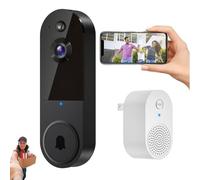 Safedoorbell The Smarter Way to Protect Your Home, Safe Doorbell Camera Wireless, Wireless Wi-Fi Video Doorbells Smart WiFi Doorbell Cameras, with Motion Detection (Grey)