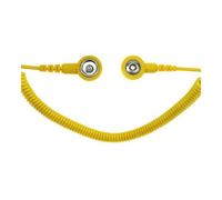 Safeguard WL42088 - Cavo a spirale ESD, 2 MOhm, 3/10 mm, 3,6 m, colore: Giallo