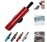 Safehammer - Safe Hammer Glass Breaker, Safe Hammer and Seat Belt Cutter with Mount, 2-in-1 Emergency Escape Tool for Rescue, Disaster, Escape (Red,2pcs)