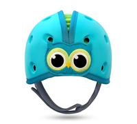 SafeheadBABY Casco di sicurezza per bambini pluripremiato per gattonare e camminare Caschi di protezione per la testa del bambino Traspiranti ed espandibili - Gufo Blu Verde