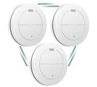 Safeliveo Rilevatore di fumo interconnesso, rilevatore di incendio con batteria da 10 anni, certificato TUV Rheinland con allarme acustico da 85 dB, funzione silenziosa. SL-S15R,3 pezzi