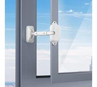 SAFELON 2 Pezzi regolabile finestra gap size Baby Safety Window Restrictor, Blocco di sicurezza della finestra per bambini e animali domestici (2 Pezzi, Bianco)