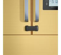 SAFELON 2 Pezzi Serratura della porta del frigorifero francese di sicurezza per bambini, serratura del frigorifero a doppia porta a prova di bambino (Nero)