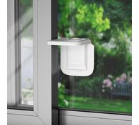 SAFELON 4 Pezzi Blocco di Sicurezza per Finestre Scorrevoli per Bambini, Blocchi per Porte del Patio e Armadi a Prova di Bambini, Facile da Installare Senza Trapano (Trasparente-Bianco)