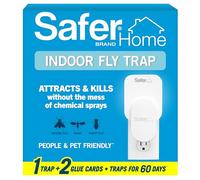 Safer Home SH502 Indoor Plug-In Fly Trap for Flies, Fruit Flies, Moths, Gnats, and Other Flying Insects - 400 Sq Ft of Protection