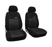 Saferide | Poliestere Nero 1+1 Coprisedilli Anteriori Auto Completo Copertura del Sedile dell Automobile Fatto Su Misura Protezioni Proteggi Sedile Macchina