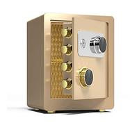 Safes Fireproof And Anti-Theft,Household Small Mechanical,Thickened Steel Safety Cabinet,Hotel File Storage Cabinet,Gold,40x36x32cm