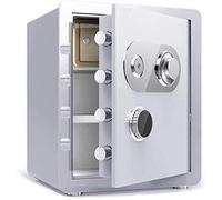 Safes Household Mechanical Lock + Key Deposit Box High Security Steel Vault Anti-Theft Fireproof And Waterproof Electronic 38X33X45Cm