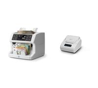 Safescan 2865-S contabanconote per banconote miste con verifica falsi a 7 punti e interfaccia multilingue + Safescan TP-230 stampante termica grigia per stampare i risultati di conteggio