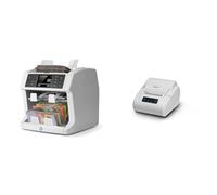 Safescan 2985-SX contabanconote che valuta e ordina banconote miste con rilevatore falsi a 7 punti e opzioni di smistamento + Safescan TP-230 stampante termica grigia per risultati di conteggio