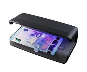 Safescan 75 LED Verifica banconote false con luce UV ultra-luminosa e bianca - Controlla banconote false, carte di credito, documenti d'identità - Tripla rilevazione - Controllo banconote false UV