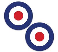 SAFESIGN (2 pezzi) 150 mm/6 adesivi in vinile lucido - Raf Roundel The Who Mod Target Vespa adesivi impermeabili