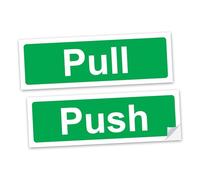 SAFESIGN - Cartello orizzontale Push Pull (300 x 100 mm), adesivo in vinile impermeabile conforme alla norma EN ISO 7010:2012, segnaletica commerciale e ufficio per negozi, ristoranti e luoghi di