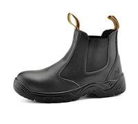 SAFETOE Scarpe Antinfortunistica Uomo Alte - 8025 S3 Slip-on Scarpe da Lavoro Uomo Antinfortunistica Facile da Indossare, Stivali Antinfortunistica Uomo Pianta Larga Pelle Invernali Leggere
