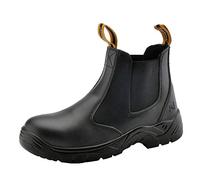 SAFETOE Scarpe Antinfortunistica Uomo Alte - 8025 S3 Slip-on Scarpe da Lavoro Uomo Antinfortunistica Facile da Indossare, Stivali Antinfortunistica Uomo Pianta Larga Pelle Invernali Leggere