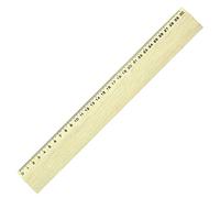 Safetool - Righello piatto in legno naturale, larghezza 4 cm, certificato PEFC