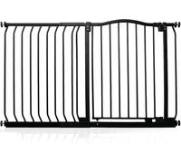 Safetots Cancelletto di Sicurezza con Parte Superiore Incurvata, 125cm - 134cm, Nero Opaco, Montaggio a Pressione, Cancelletto per Bambini per Porte, Corridoi e Spazi Stretti, Barriera di Sicurezza